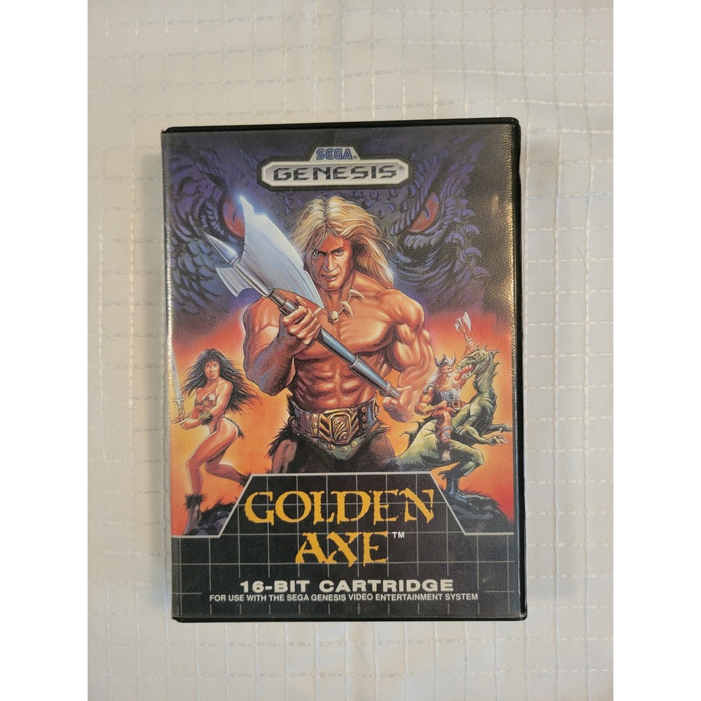 Golden Axe Sega Genesis 1989 16-Bit Video Game CIB with Manual Black Label
